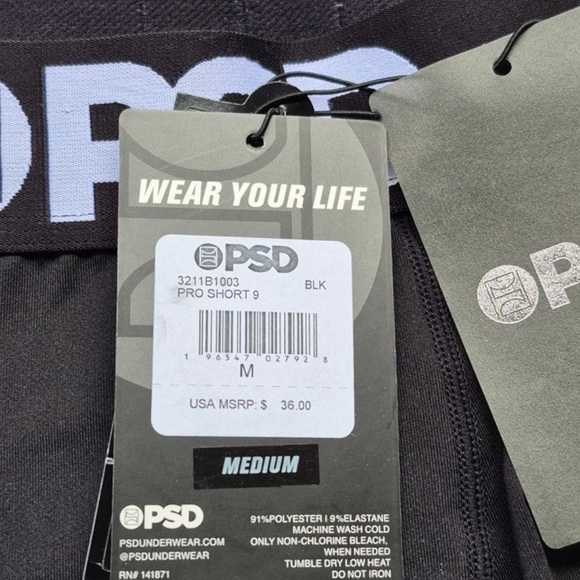 PSD.. Pro Short Men's Color BLK. Size MEDIUM. - Picture 3 of 6